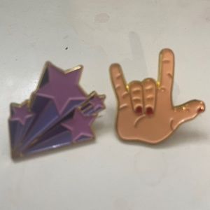 Vintage rockstar pins